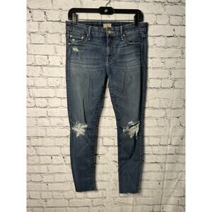 Perfect $238 MOTHER The HUSTLER ANKLE Fray Jeans-Songs of the Cowboys-Sz 29. E36